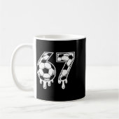 67 Soccer Ice Cream Drip Gen Alpha Six Seven Meme  Kaffeetasse (Links)