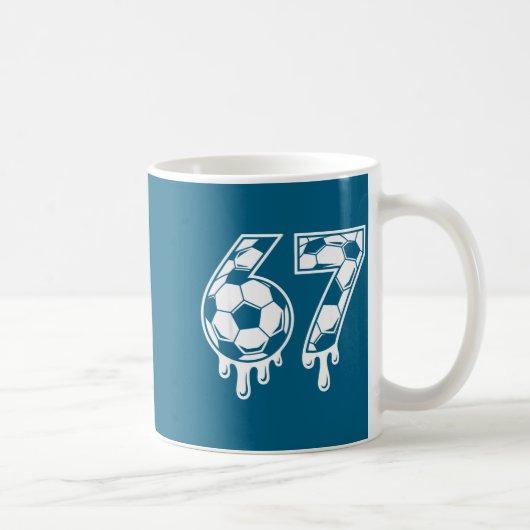 67 Soccer Ice Cream Drip Gen Alpha Six Seven Meme Kaffeetasse (Rechts)