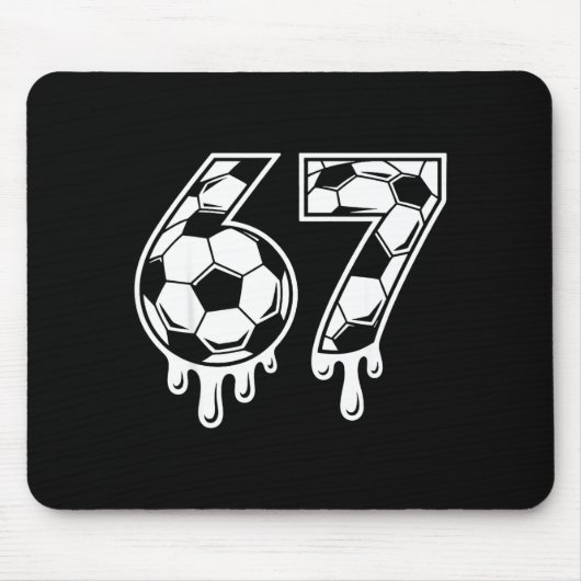 67 Soccer Ice Cream Drip Gen Alpha Six Seven Meme Mousepad (Vorne)