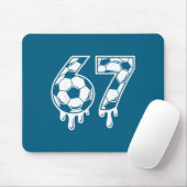 67 Soccer Ice Cream Drip Gen Alpha Six Seven Meme  Mousepad (Mit Mouse)