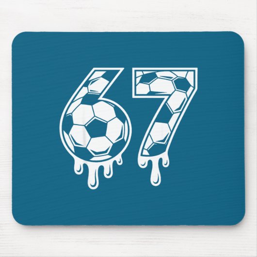 67 Soccer Ice Cream Drip Gen Alpha Six Seven Meme  Mousepad (Vorne)