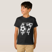 67 Soccer Ice Cream Drip Gen Alpha Six Seven Meme T-Shirt (Vorne ganz)