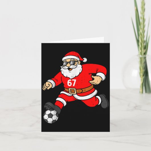 67 Soccer Santa Six Seven Meme Christmas Srt Men B Karte (Vorderseite)