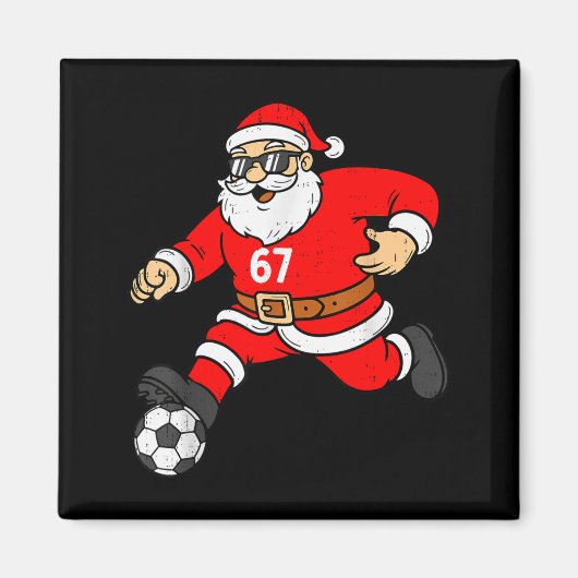 67 Soccer Santa Six Seven Meme Christmas Srt Men B Magnet (Vorne)