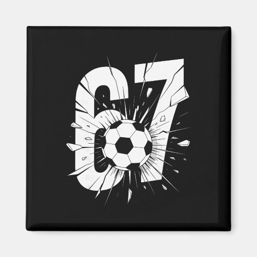 67 Soccer Six Seven 6 7 Meme 67 _2 Magnet (Vorne)