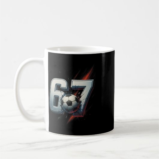 67 Soccer Six Seven 6 7 Meme 67 _4 Kaffeetasse (Links)