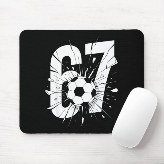 67 Soccer Six Seven 6 7 Meme 67 Mousepad (Mit Mouse)