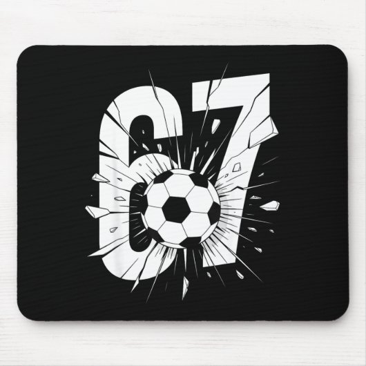67 Soccer Six Seven 6 7 Meme 67 Mousepad (Vorne)