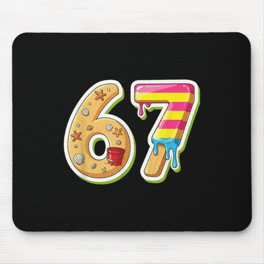 67 Sommer Strand Eiscreme Sand Design Mousepad (Vorne)