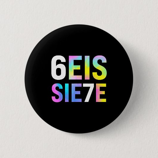 67 Spanische Meme Seis Siete Sechs Sieben Lustig S Button (Vorderseite)