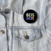 67 spanische Meme Seis Siete Six Seven lustige spa Button (Beispiel)