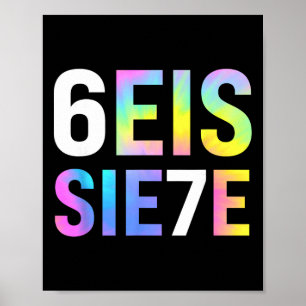 67 spanisches Meme Seis Siete Six Seven lustiges S Poster