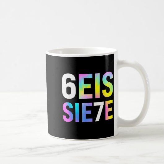 67 Spanish Meme Seis Siete Six Seven Funny Spaniea Kaffeetasse (Rechts)