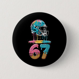 67 Spieler 67. Geburtstag Eiscreme American Footba Button