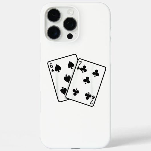 67 Spielkarten Meme Lustig Sechs Sieben Case-Mate iPhone Hülle (Rückseite)