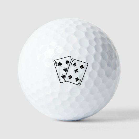 67 Spielkarten Meme Lustig Sechs Sieben Golfball (Vorderseite)
