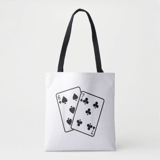 67 Spielkarten Meme Lustig Sechs Sieben Tasche (Vorderseite)