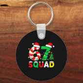 67 Squad Christmas Candy Cane Six Seven Meme Xmas Schlüsselanhänger (Vorderseite)