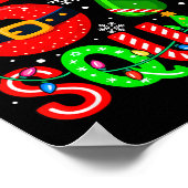 67 Squad Christmas Santa Elf Colorful Costume Kids Poster (Ecke)