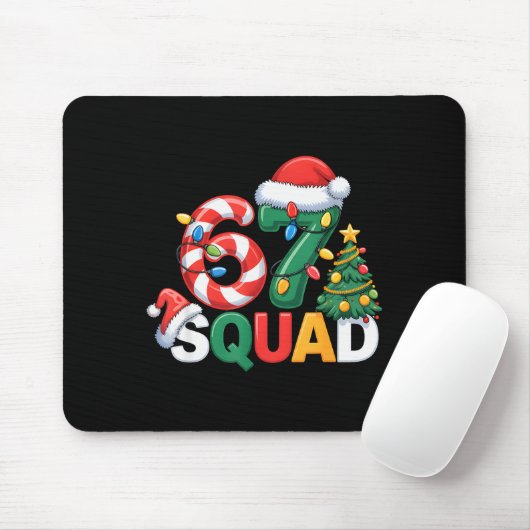 67 Squad Squad Teacher Christmas Design Funny 67  Mousepad (Mit Mouse)