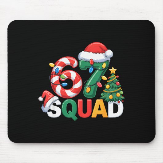 67 Squad Squad Teacher Christmas Design Funny 67  Mousepad (Vorne)