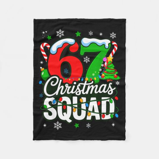 67 Squad Teacher Christmas Funny Holiday Clroom Cr Fleecedecke (Vorderseite)