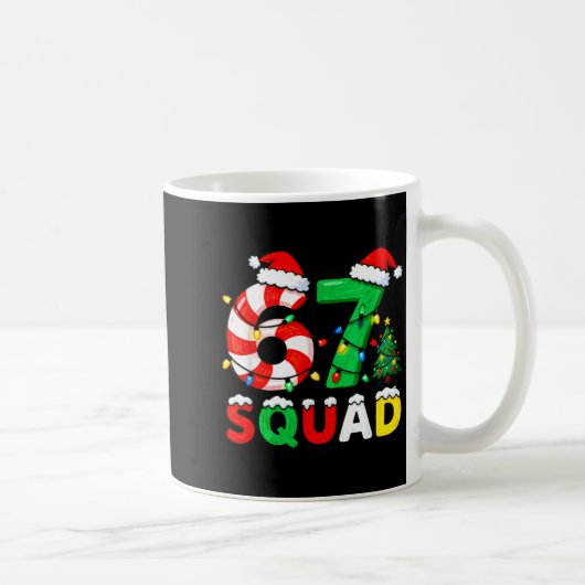 67 Squad Weihnachts-Candy Cane Six Seven Meme Xmas Kaffeetasse (Rechts)