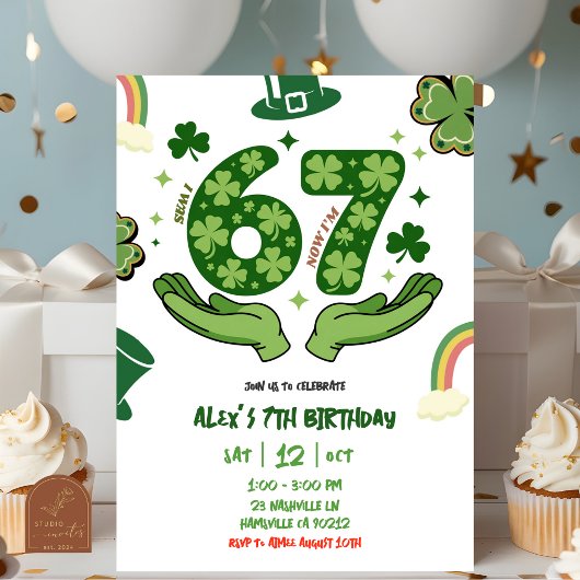 67 St Patrick Birthday Invitation Einladung