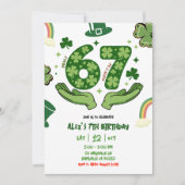 67 St. Patrick Geburtstagseinladung Einladung (Vorderseite)