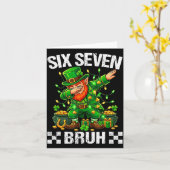 67 St Patricks Funny Six Seven Meme Leprechaun Boy Karte (Gelbe Blume)