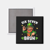 67 St Patricks Lustiger Six Seven Meme Leprechaun  Magnet (Vorderseite/Rückseite)