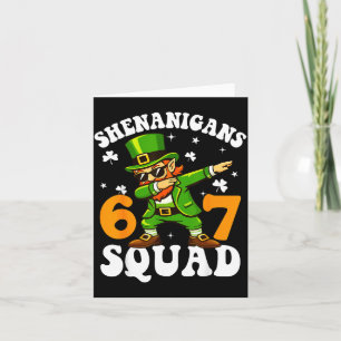 67 St. Patricks Meme sechs sieben Kobold Karte
