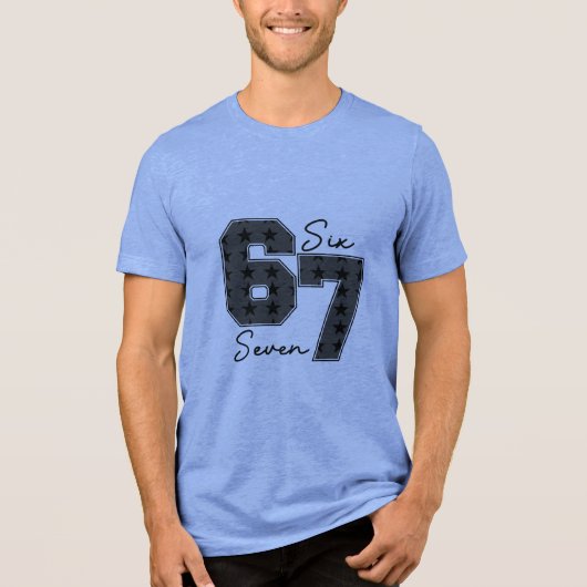 67 Star Pop Culture Vibe Trendy Tri-Blend Shirt (Vorderseite)