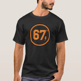 67 Stickerei-Patch Style Grafik-T-Shirt T-Shirt