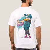 67 Street Duck – Urban Cartoon Style T-Shirt (Rückseite)