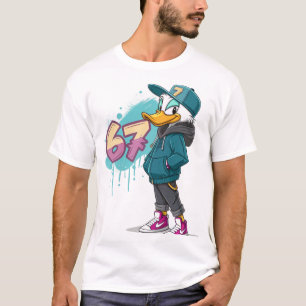 67 Street Ente – Urbaner Cartoon-Stil T-Shirt