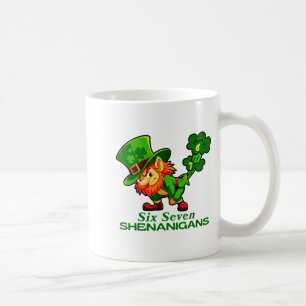 67 Streiche Lustige Sechs Sieben 6 7 Meme St. Patr Kaffeetasse