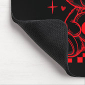67 Süßer Herz-Teddybär Valentinstag Sechs Sieben Mousepad (Ecke)