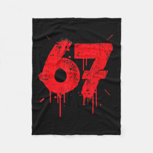 67 T-Shirt, Lustige Shirts 67 Meme Six Seven Männe Fleecedecke