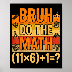 67 T-Shirt Six Seven Meme 6-7 Jungen Mädchen Bruh  Poster