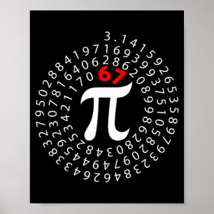 67 Tag sechs sieben Meme-Symbol Mathematik-Lehrer Poster