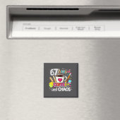 67 Tage Kaffee Und Chaos Farbdesign  Magnet (In Situ (Geschirrspüler))