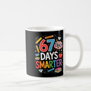 67 Tage schlauer 67. Schultag Lehrer Kinder Jungen Kaffeetasse