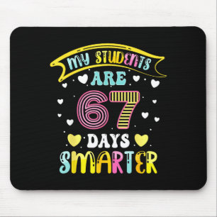 67 Tage schlauer 67 Tage Schule 6 7 Meme Lehrer Mousepad