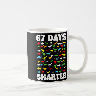 67 Tage schlauer Dinosaurier Kinder 100 Tage Schul Kaffeetasse
