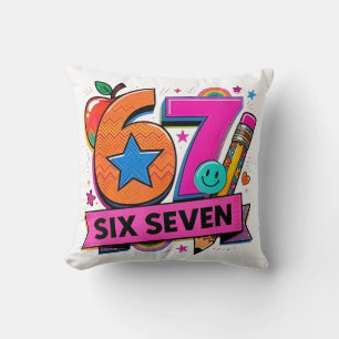 67 Tage Schule 67 Six Seven Lustig 67 Lehrer Stud Kissen
