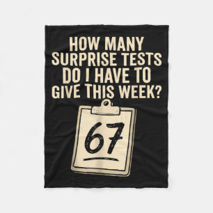 67 Tage Schule Lehrer 67 Shirt 67 Lehrer Fleecedecke