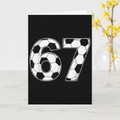 67 Tage Schule Lehrer Schüler Fußball Karte (Gelbe Blume)
