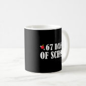 67 Tage Schule Lustiges Six Seven Meme  Kaffeetasse (VorderseiteRechts)