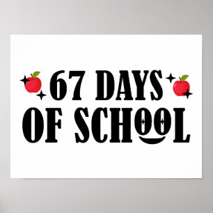 67 Tage Schule Lustiges Six Seven Meme Poster